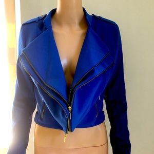 Xoxo royal blue zipper jacket!